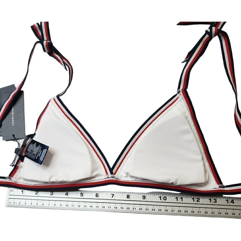 Tommy Hilfiger Women's Triangle Bikini Padded Tie Side Bottom‎ 2 Piece Set XS